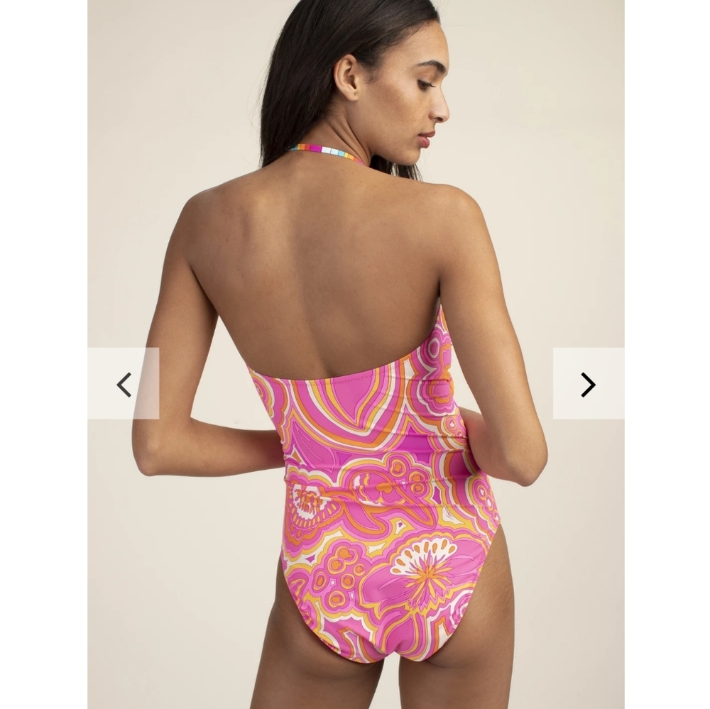 NWT Trina Turk Morning Sunrise Bandeau SwimSuit - Picture 12 of 14